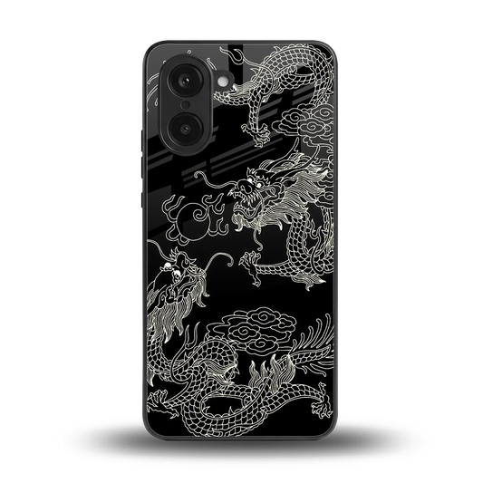 Dragons Black back phone cover | glass case for oneplus nord ce5 5g