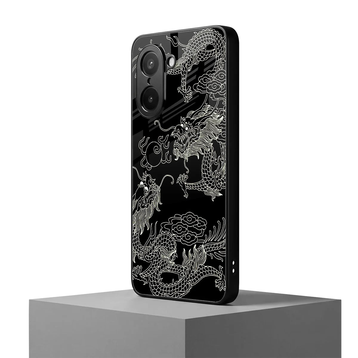 Dragons Black oneplus nord ce5 5g mobile cover | shockproof glass phone case