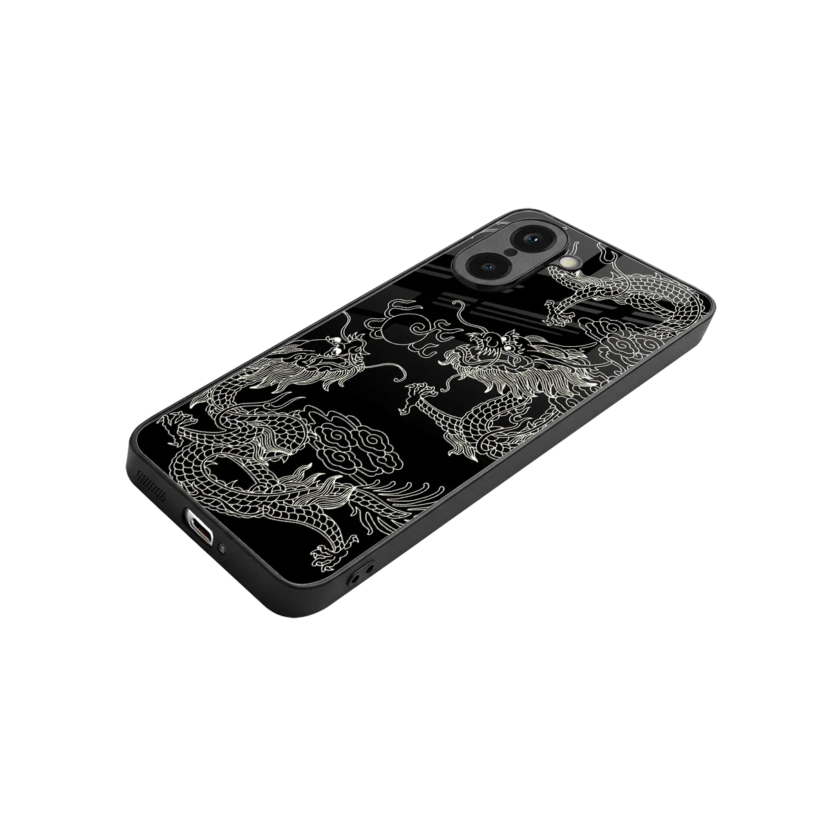 Dragons Black stylish phone case for oneplus nord ce5 5g | glossy glass and slim fit