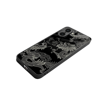 Dragons Black stylish phone case for oneplus nord ce5 5g | glossy glass and slim fit