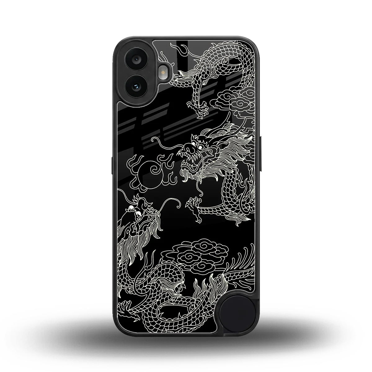 Dragons Black back phone cover | glass case for cmf nothing phone 1