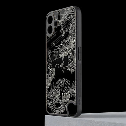 Dragons Black cmf nothing phone 1 mobile cover | shockproof glass phone case