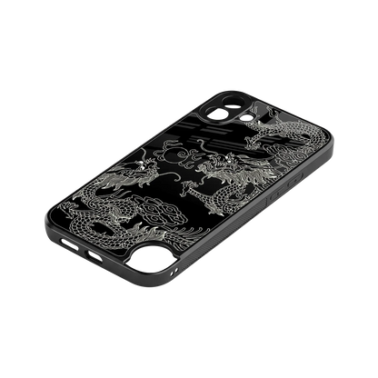 Dragons Black stylish phone case for cmf nothing phone 1 | glossy glass and slim fit