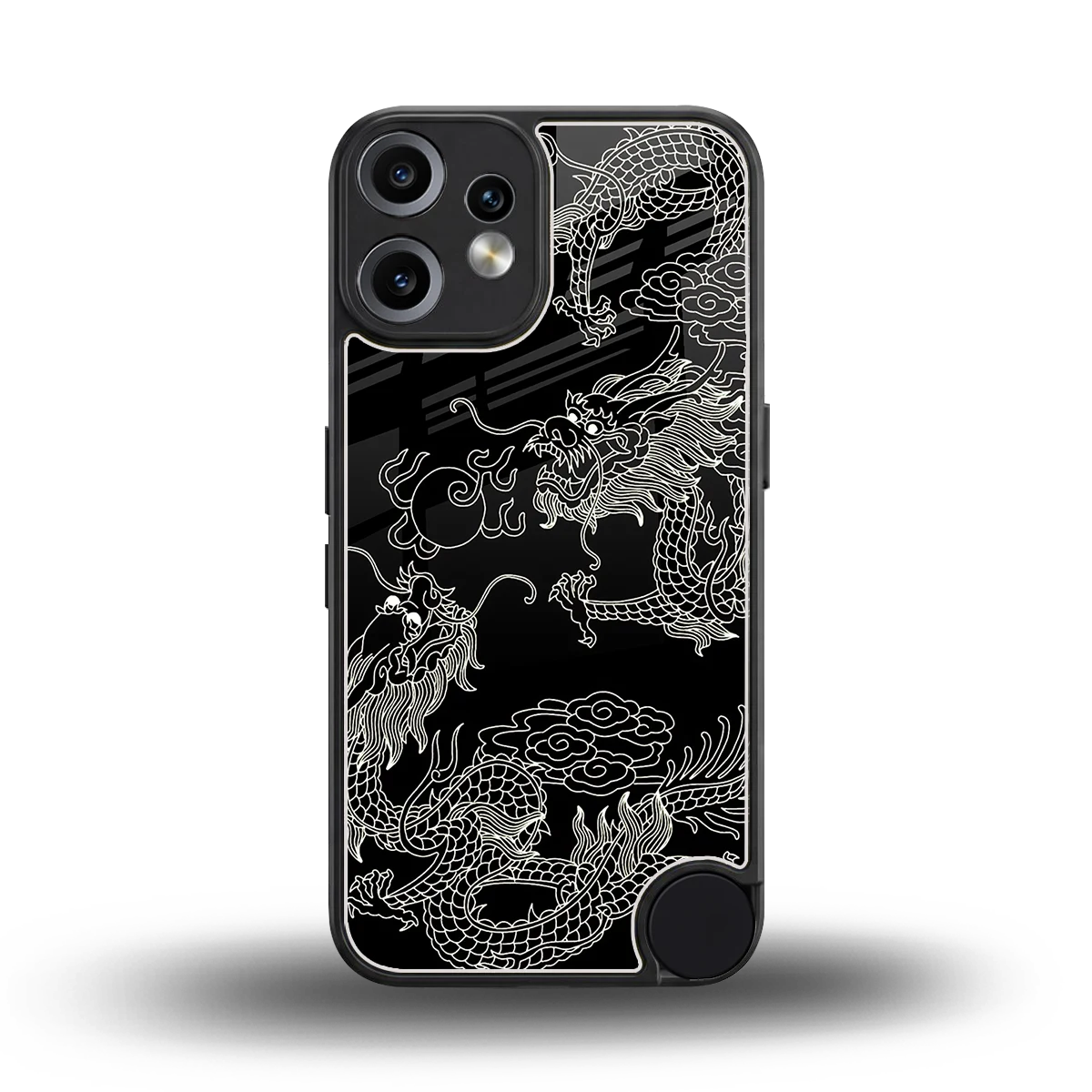 Dragons Black back phone cover | glass case for cmf nothing phone 2 pro