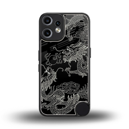 Dragons Black back phone cover | glass case for cmf nothing phone 2 pro