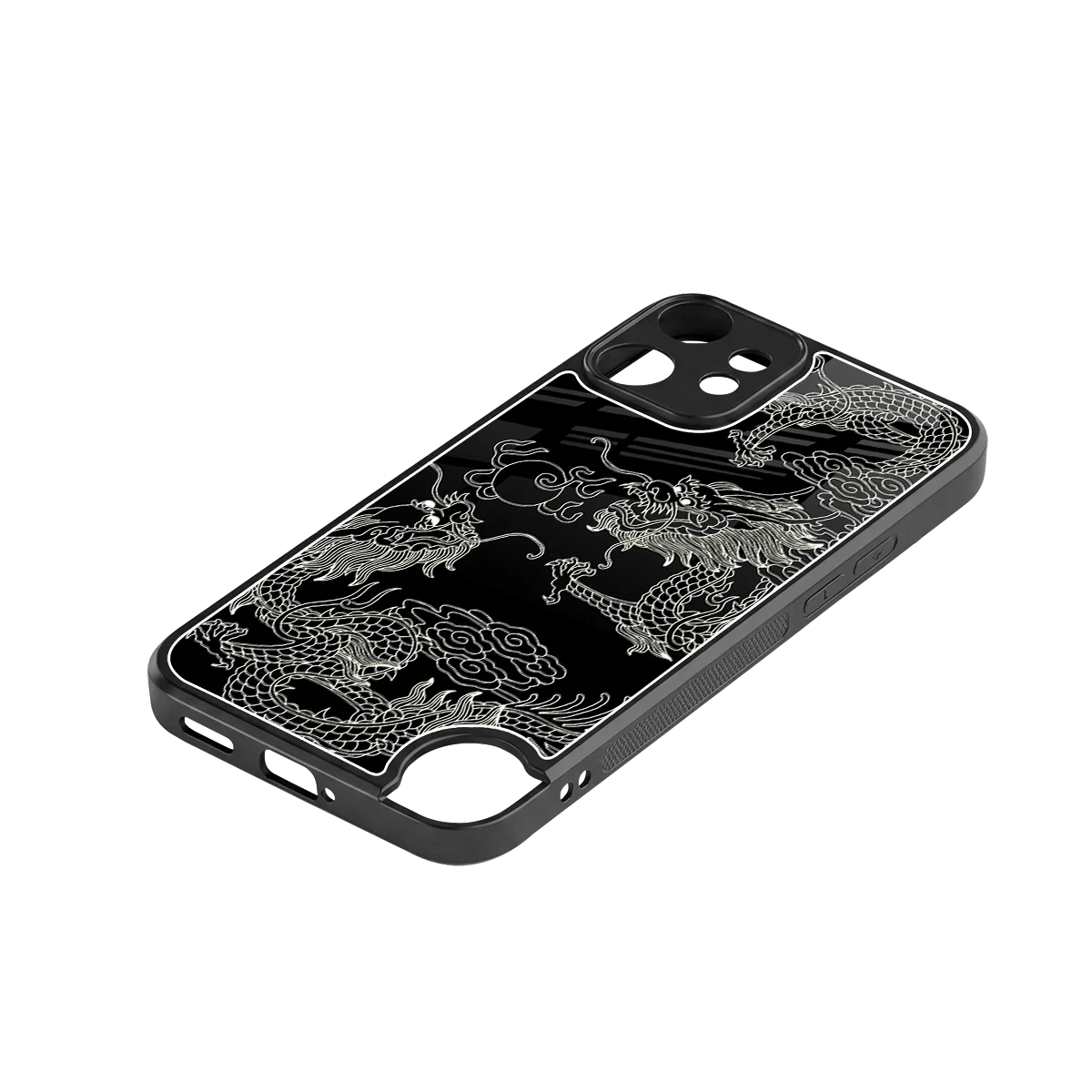 Dragons Black stylish phone case for cmf nothing phone 2 pro | glossy glass and slim fit