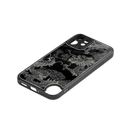 Dragons Black stylish phone case for cmf nothing phone 2 pro | glossy glass and slim fit