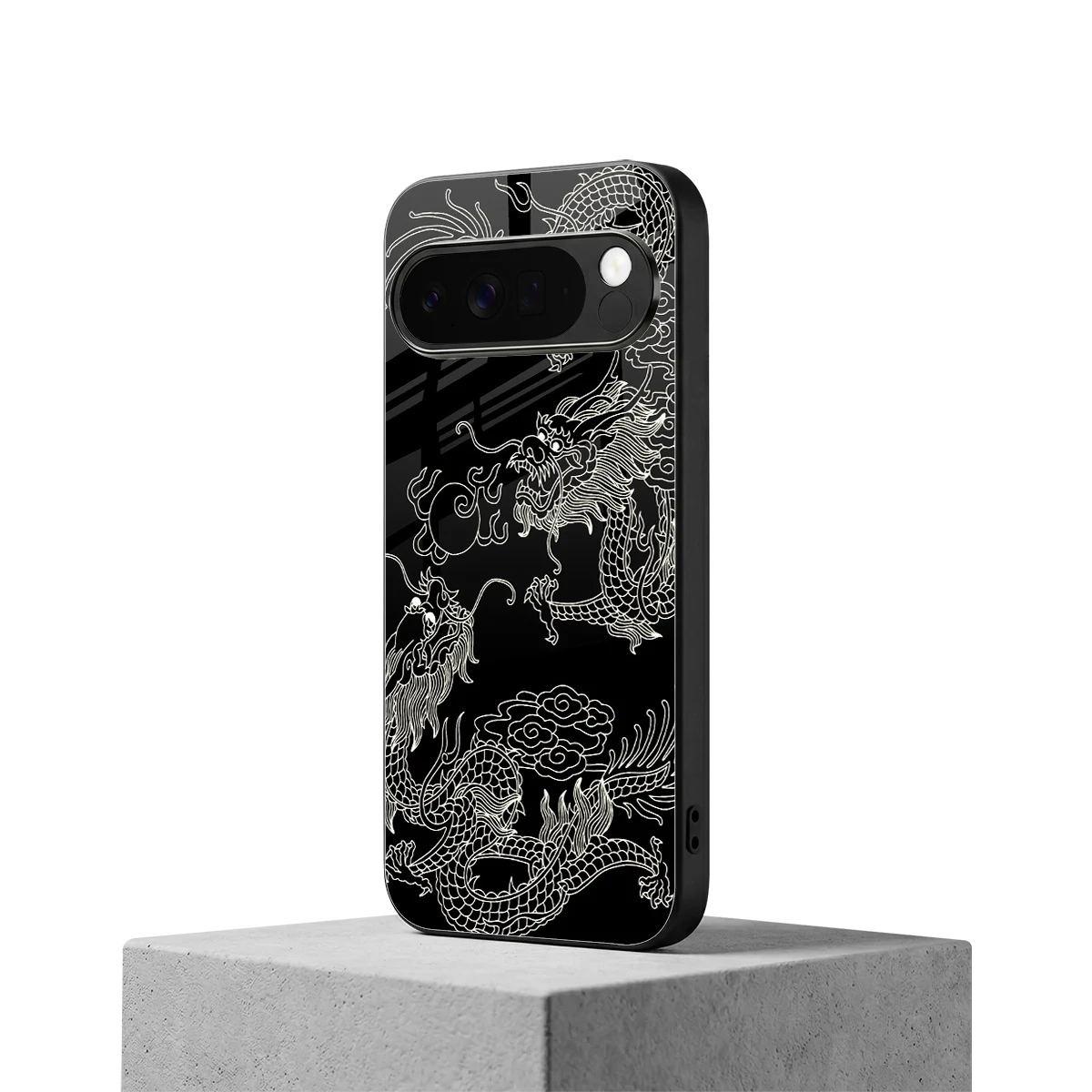 Dragons Black google pixel 10 pro xl mobile cover | shockproof glass phone case