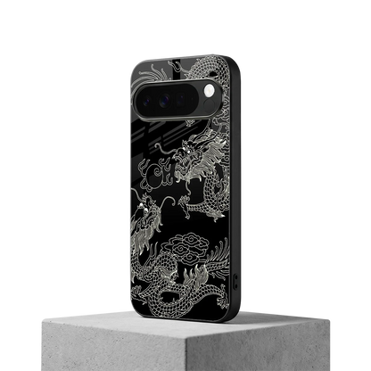 Dragons Black google pixel 10 pro xl mobile cover | shockproof glass phone case