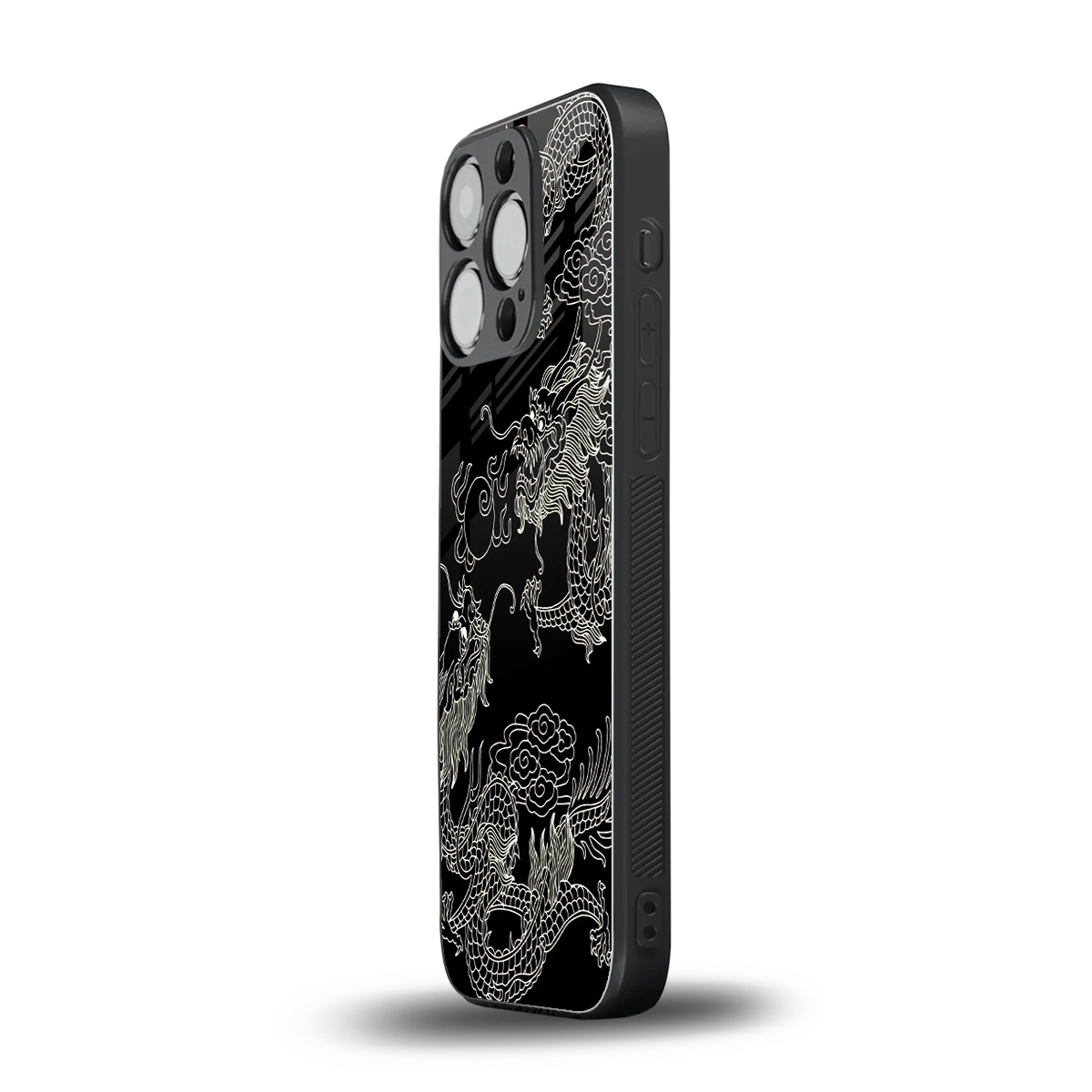 Dragons Black iphone 13 pro mobile cover | shockproof glass phone case