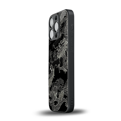 Dragons Black iphone 13 pro mobile cover | shockproof glass phone case