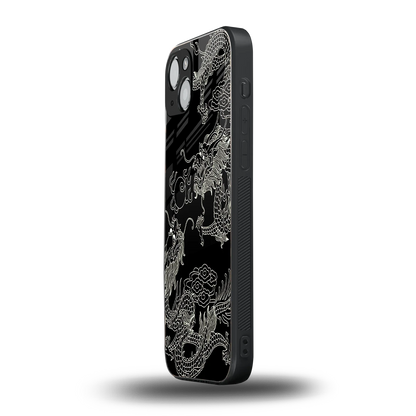 Dragons Black iphone 15 mobile cover | shockproof glass phone case
