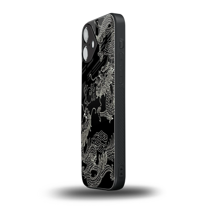 Dragons Black iphone 16 plus mobile cover | shockproof glass phone case