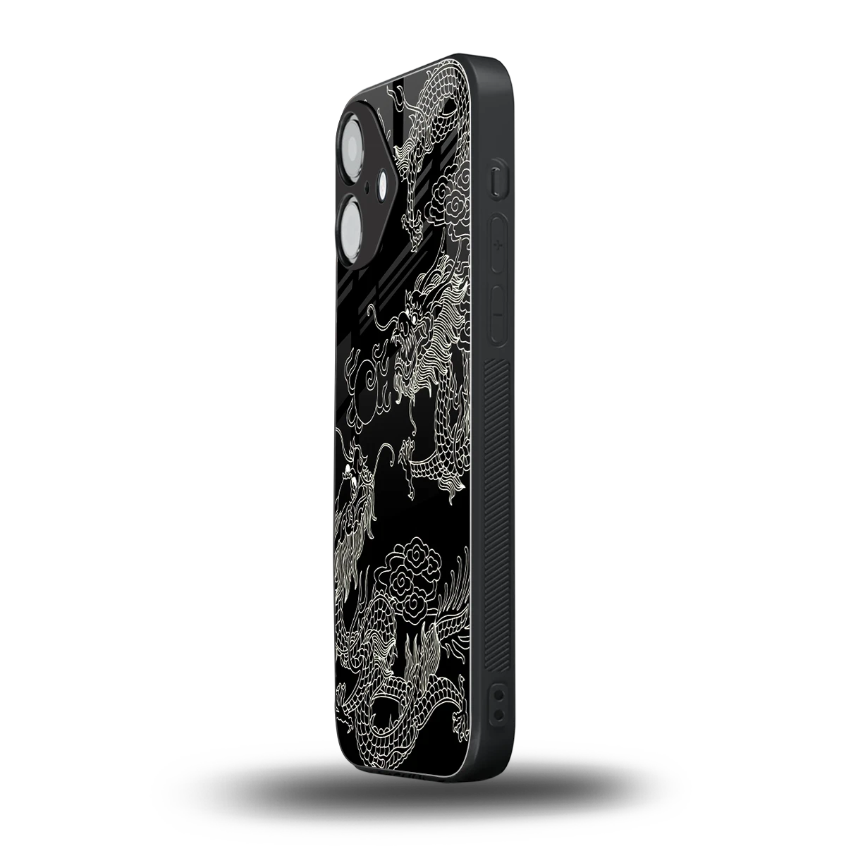 Dragons Black iPhone 16 mobile cover | shockproof glass phone case