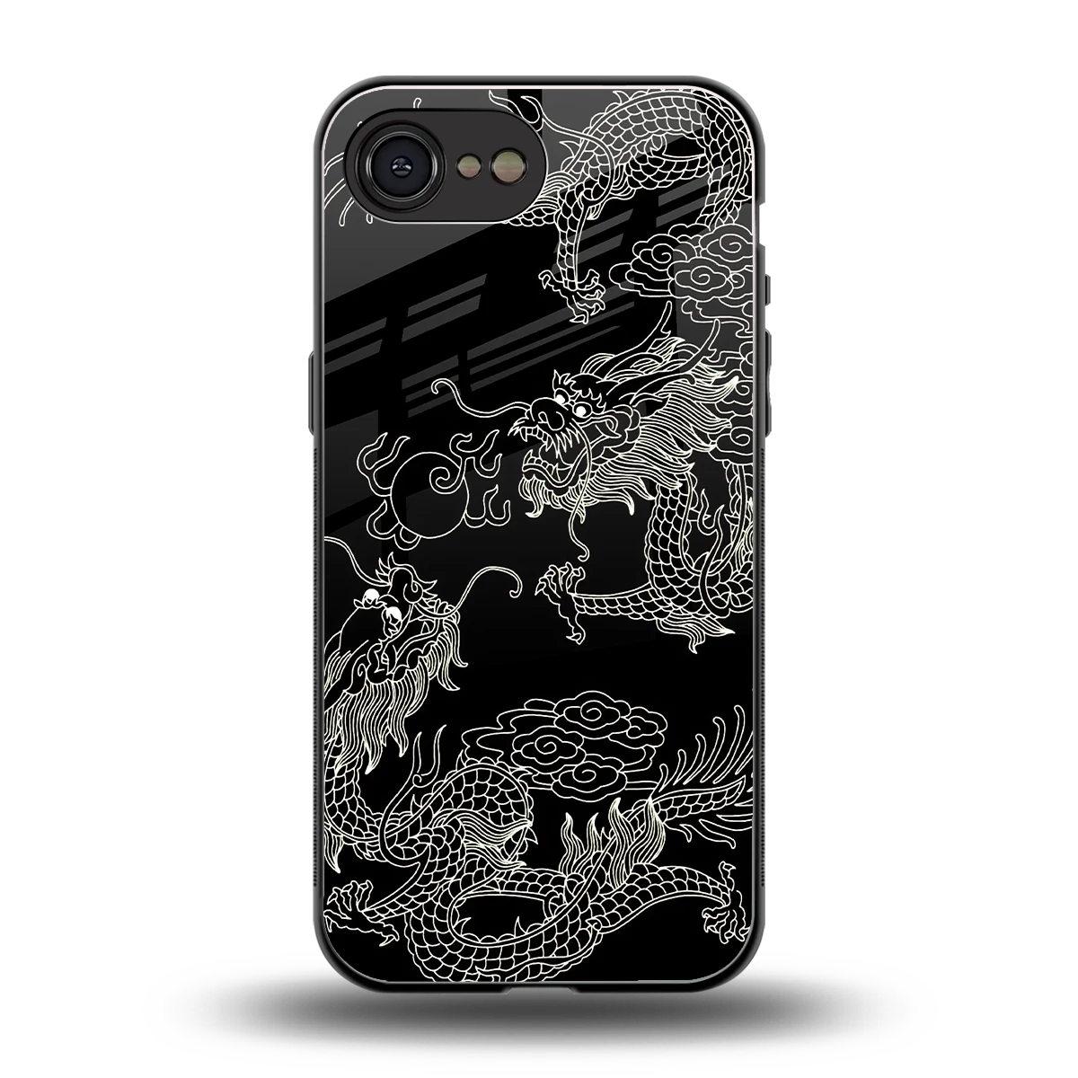 Dragons Black back phone cover | glass case for iphone 17e