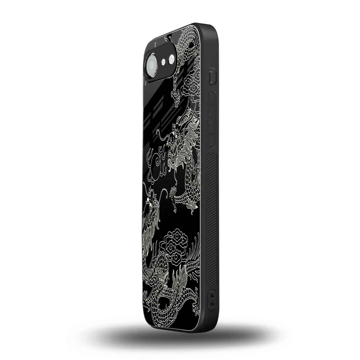 Dragons Black iphone 16e mobile cover | shockproof glass phone case