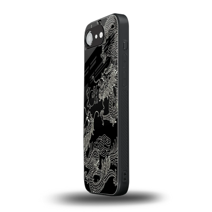 Dragons Black iphone 16e mobile cover | shockproof glass phone case