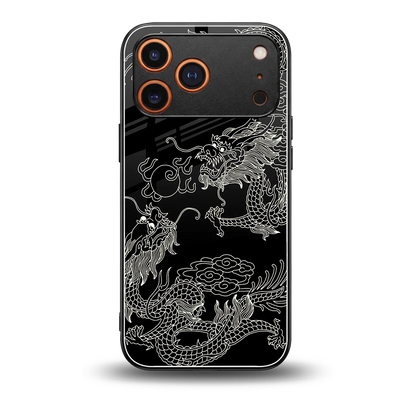 Dragons Black back phone cover | glass case for iphone 17 pro