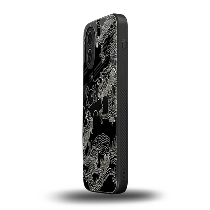 Dragons Black iphone 17 mobile cover | shockproof glass phone case