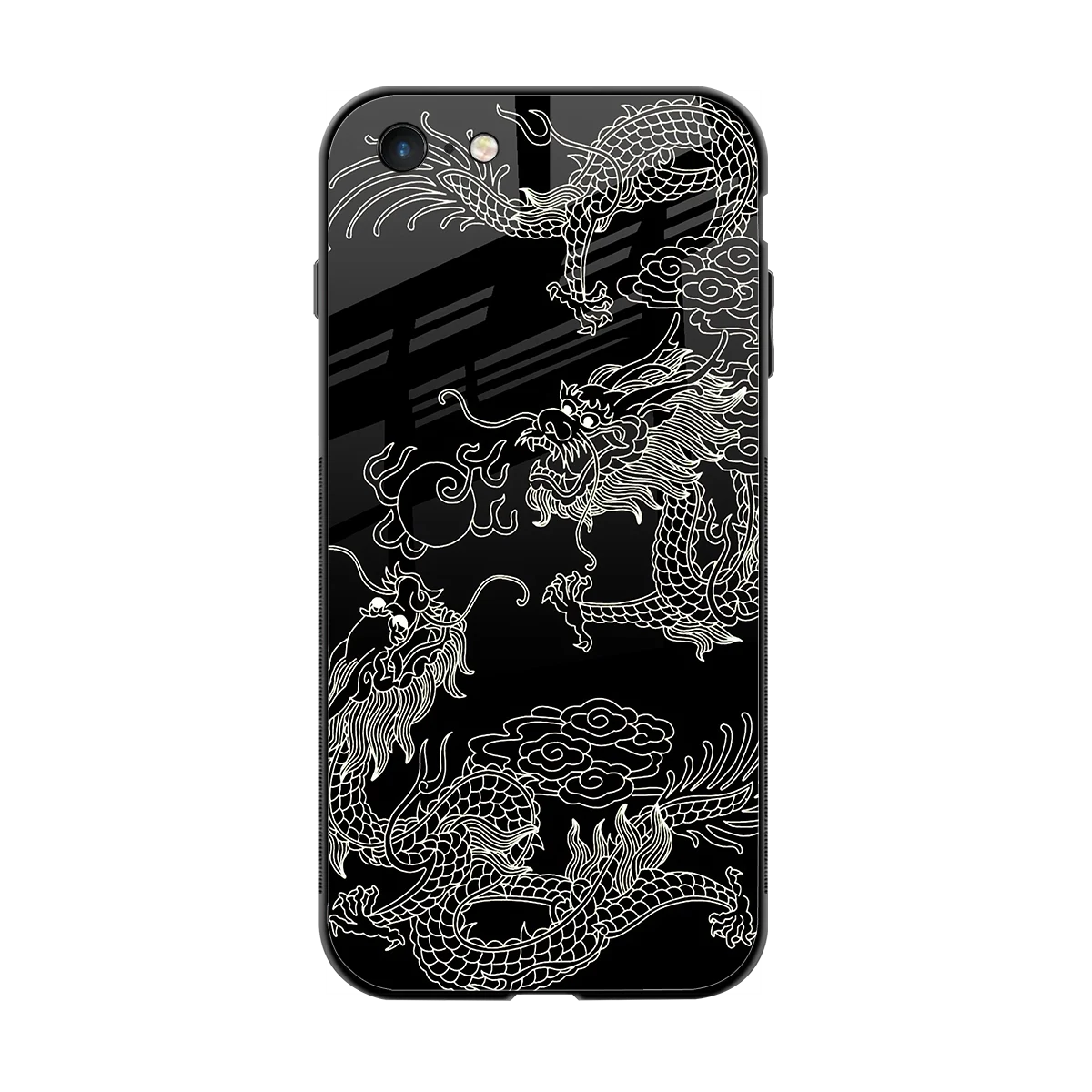 Dragons Black back phone cover | glass case for iphone 6