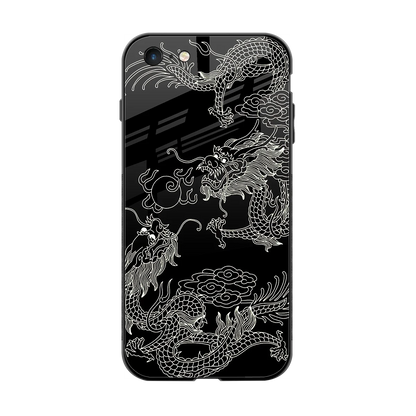 Dragons Black back phone cover | glass case for iphone 6s