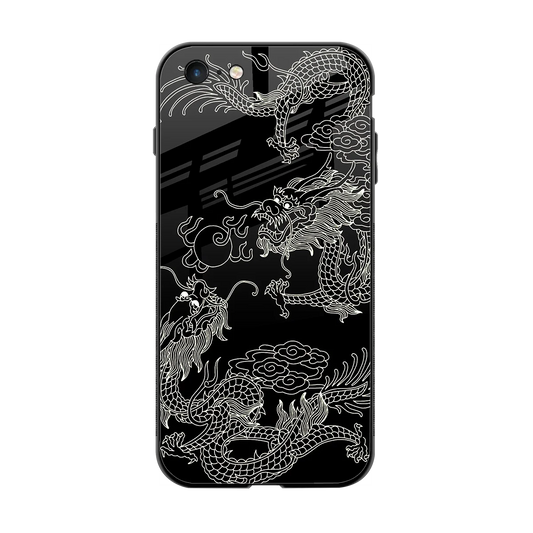 Dragons Black back phone cover | glass case for iphone 6s plus
