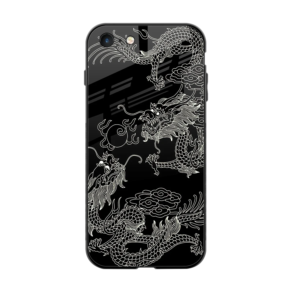 Dragons Black back phone cover | glass case for iphone se 2020
