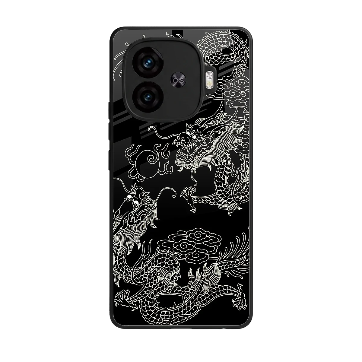 Dragons Black back phone cover | glass case for iqoo neo 10r 5g
