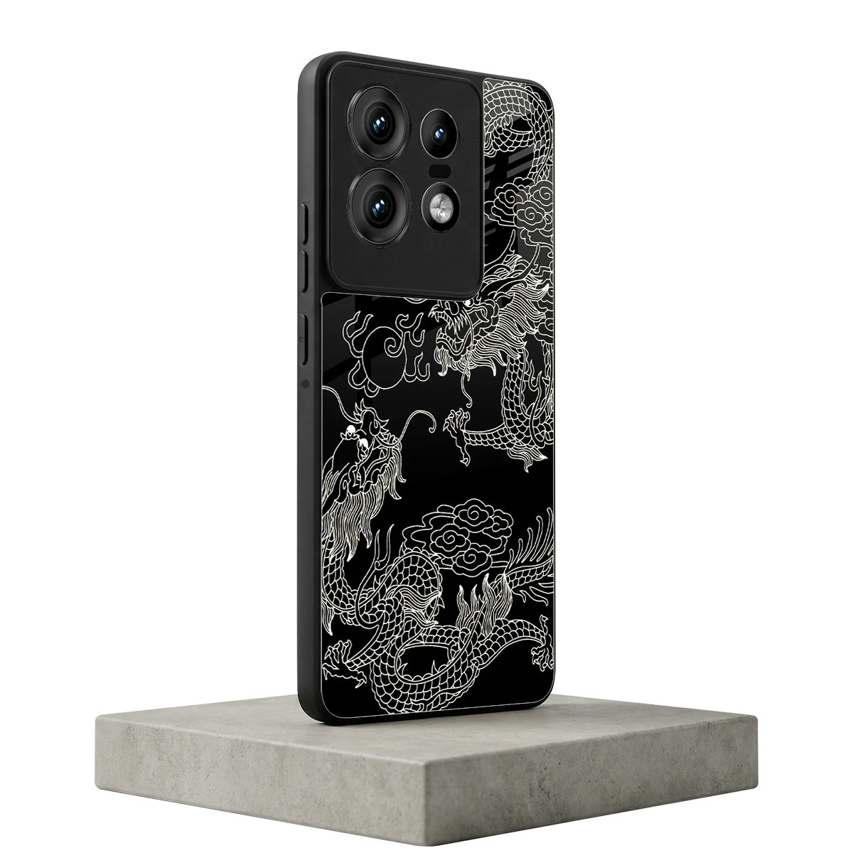 Dragons Black motorola edge 50 pro mobile cover | shockproof glass phone case