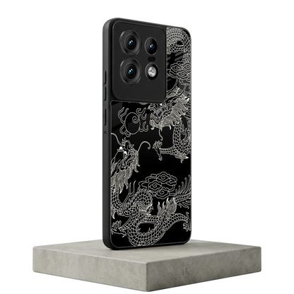 Dragons Black motorola edge 50 pro mobile cover | shockproof glass phone case