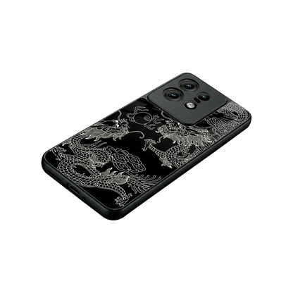 Dragons Black stylish phone case for motorola edge 50 pro | glossy glass and slim fit