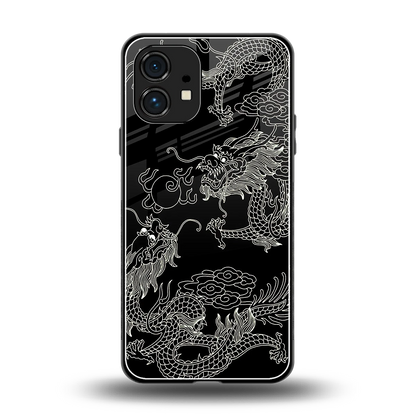 Dragons Black back phone cover | glass case for nothing phone 1