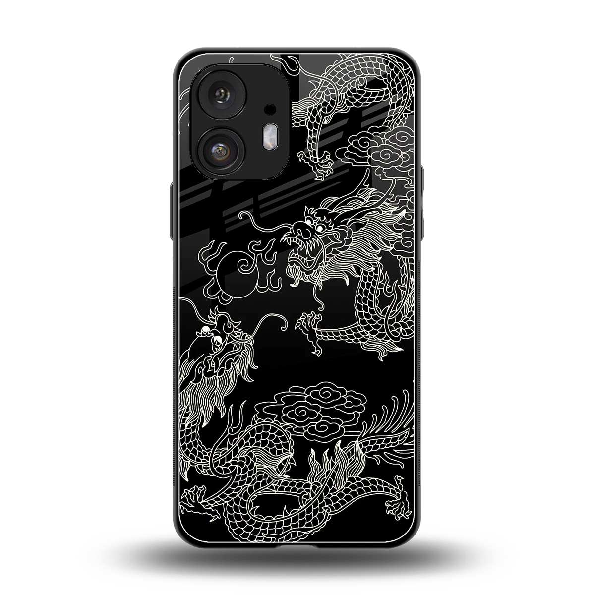 Dragons Black back phone cover | glass case for nothing phone 2