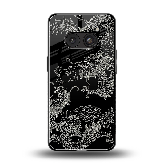 Dragons Black back phone cover | glass case for nothing phone 2a