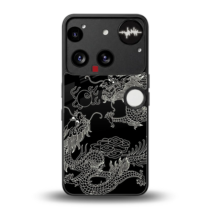 Dragons Black back phone cover | glass case for nothing phone 3