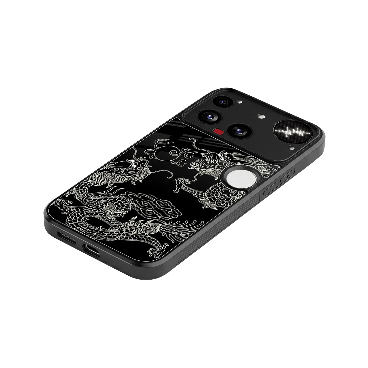 Dragons Black stylish phone case for nothing phone 3 | glossy glass and slim fit