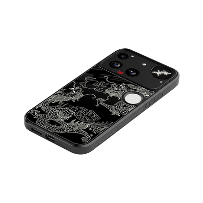 Dragons Black stylish phone case for nothing phone 3 | glossy glass and slim fit
