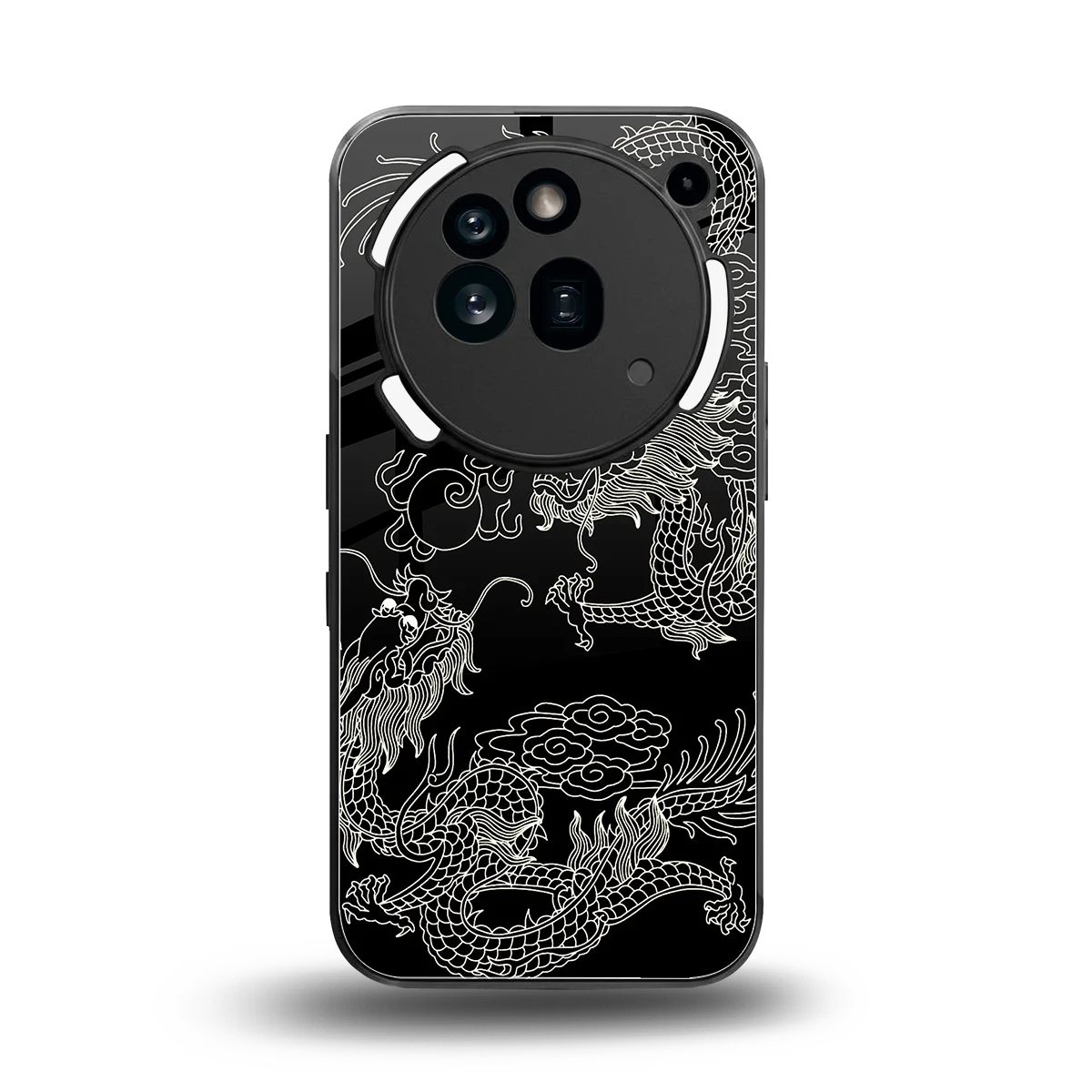 Dragons Black back phone cover | glass case for nothing phone 3a pro