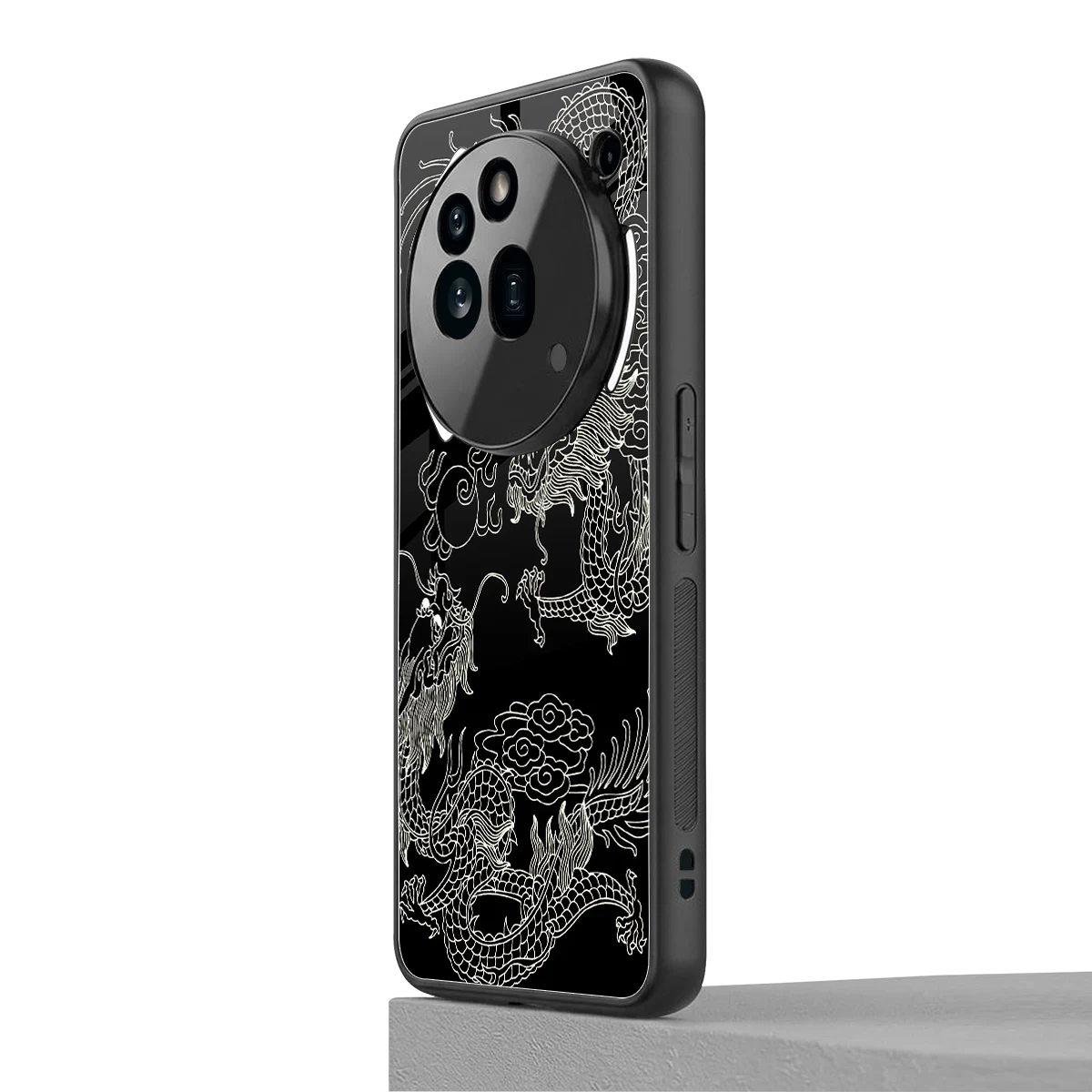Dragons Black nothing phone 3a pro mobile cover | shockproof glass phone case