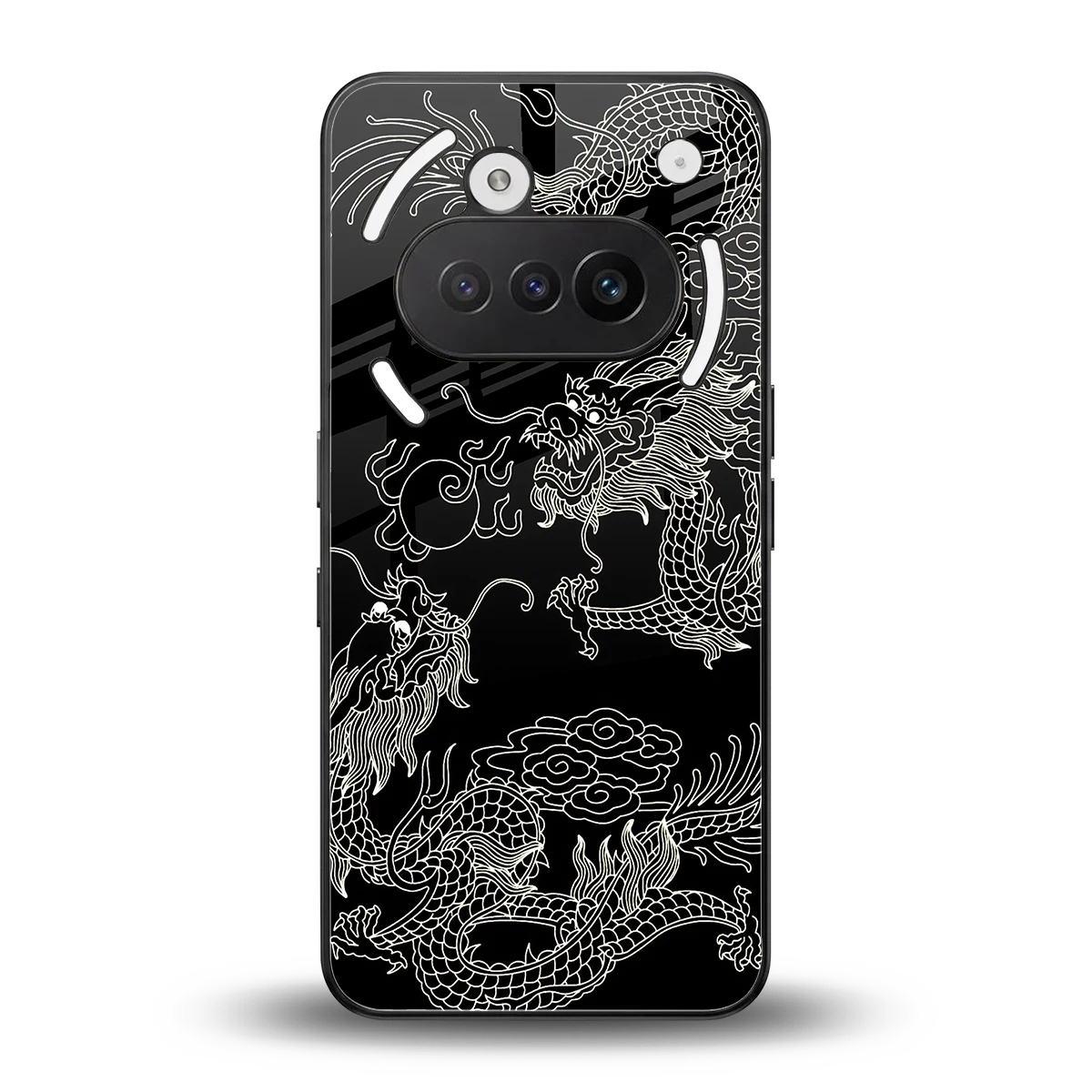Dragons Black back phone cover | glass case for nothing phone 3a