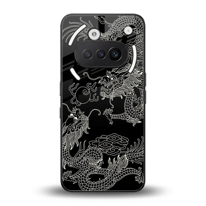 Dragons Black back phone cover | glass case for nothing phone 3a