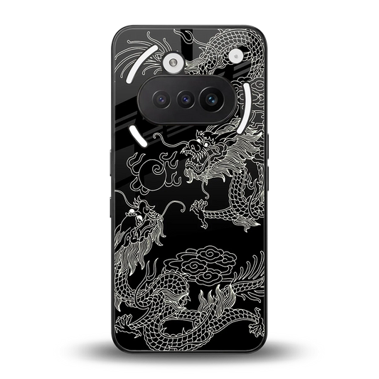Dragons Black back phone cover | glass case for nothing phone 3a