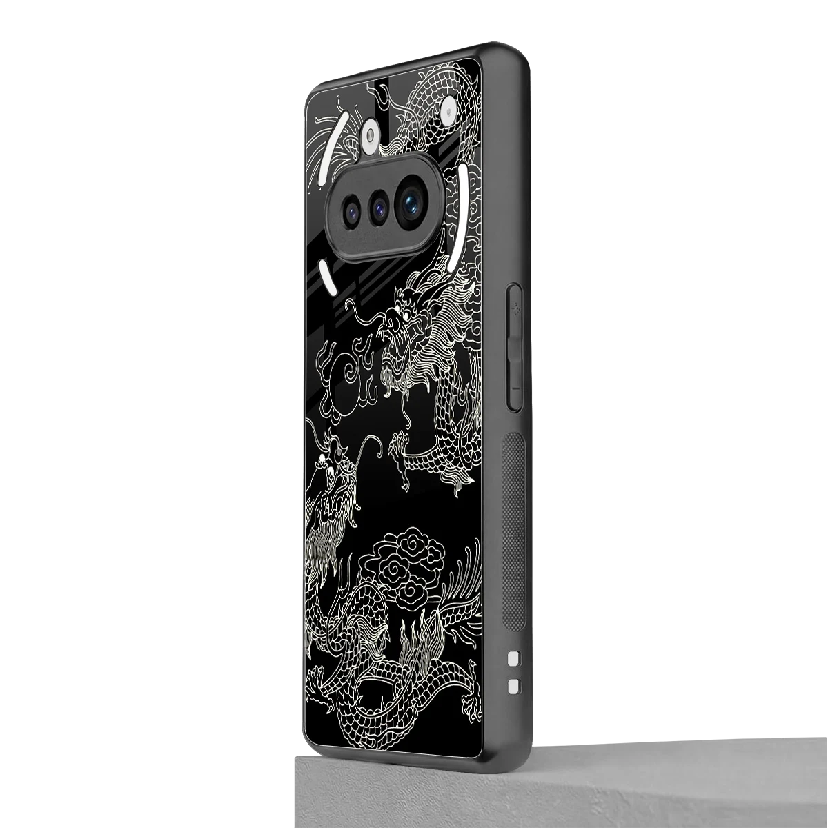 Dragons Black nothing phone 3a mobile cover | shockproof glass phone case