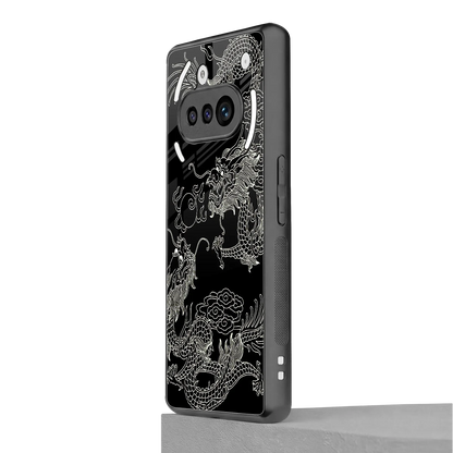 Dragons Black nothing phone 3a mobile cover | shockproof glass phone case