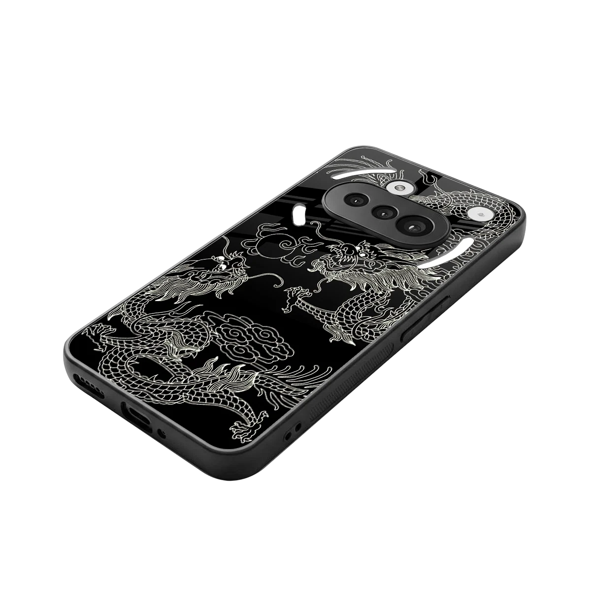 Dragons Black stylish phone case for nothing phone 3a | glossy glass and slim fit