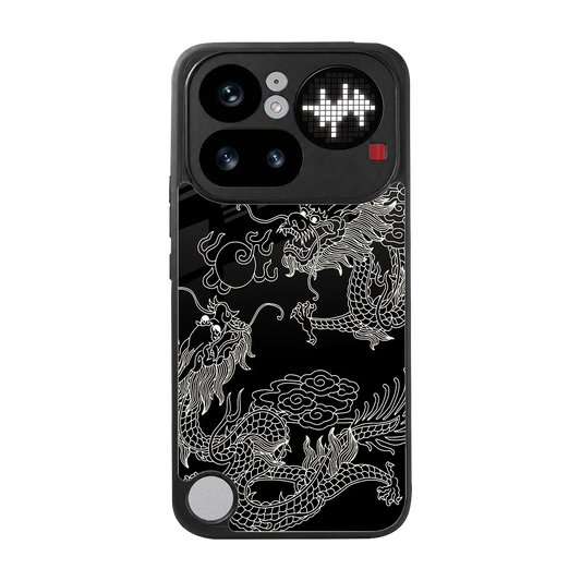 Dragons Black back phone cover | glass case for nothing phone 4a pro