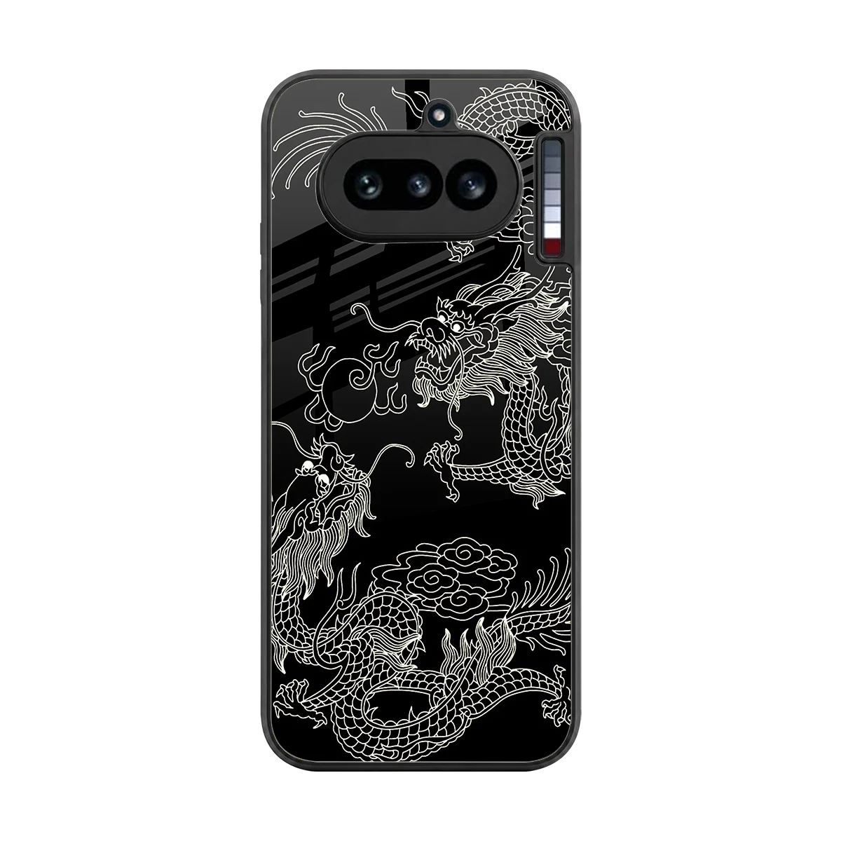 Dragons Black back phone cover | glass case for nothing phone 4a
