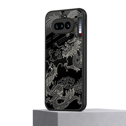 Dragons Black nothing phone 4a mobile cover | shockproof glass phone case