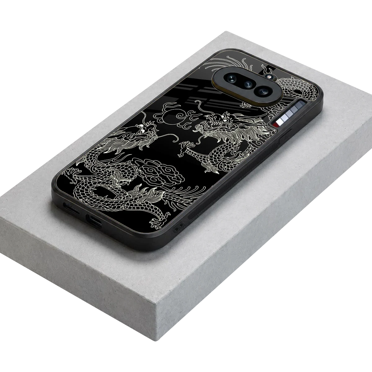 Dragons Black stylish phone case for nothing phone 4a | glossy glass and slim fit