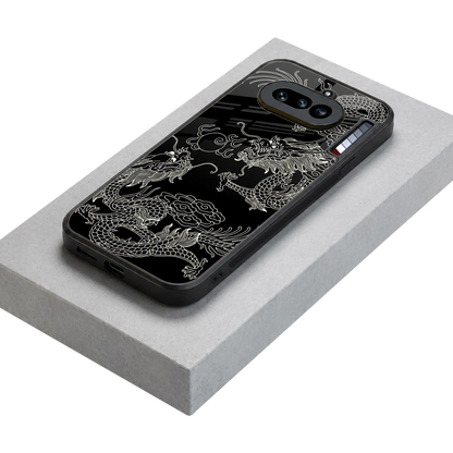 Dragons Black stylish phone case for nothing phone 4a | glossy glass and slim fit
